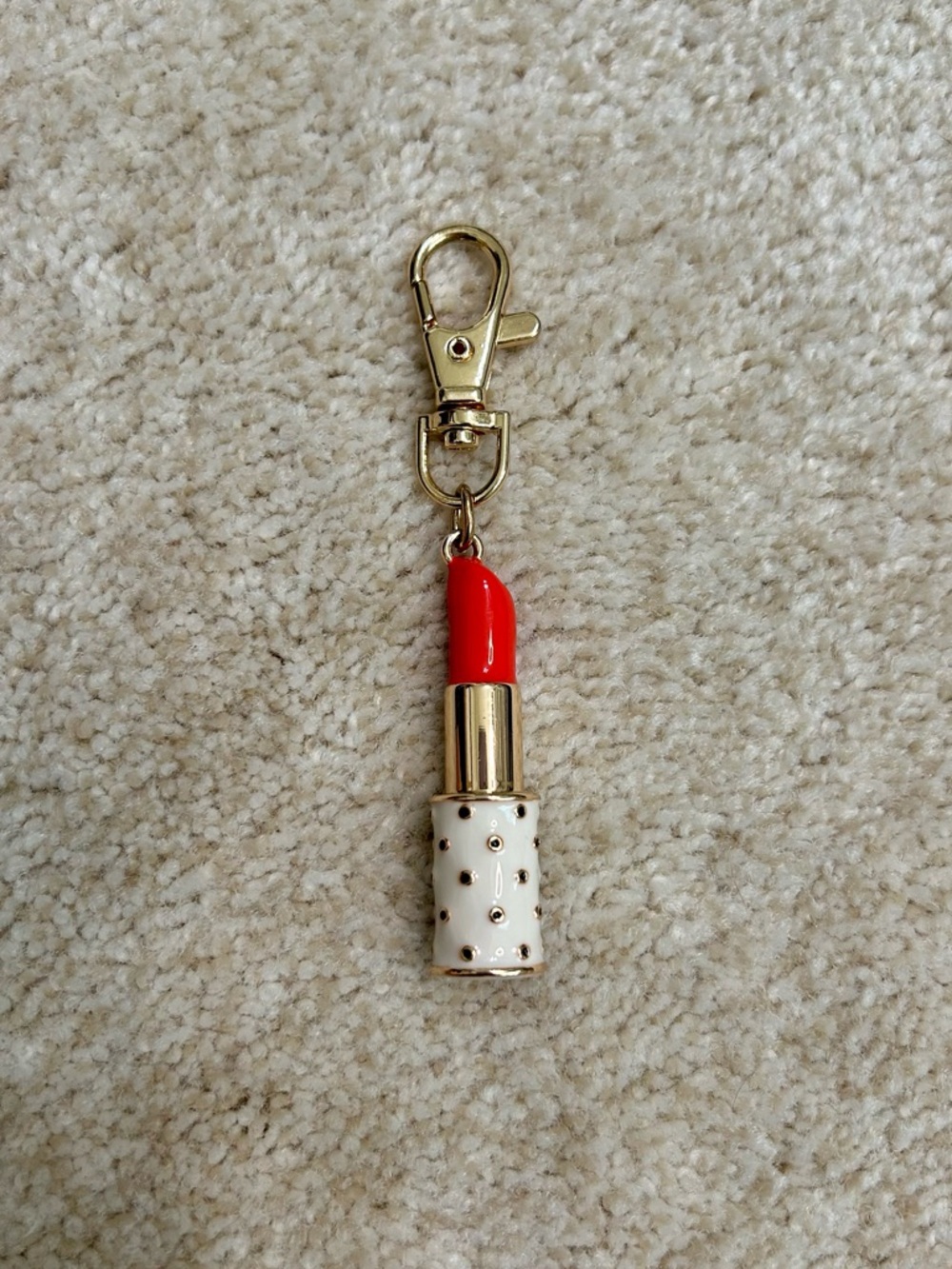Kate Spade x Target Red Lipstick Keychain Bag Charm